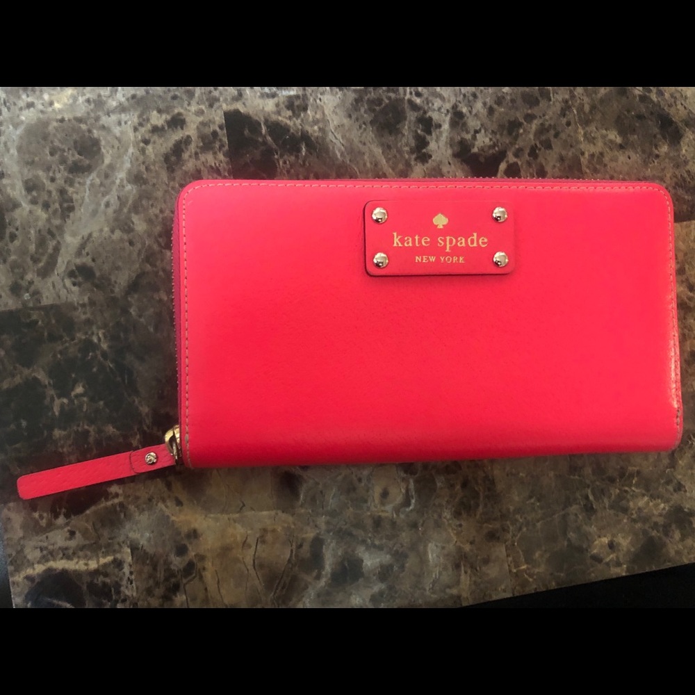 Neon Kate Spade Wellesley Neda Zip Around Wallet